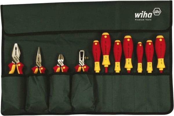 Wiha - 11 Piece Insulated Plier Set - Comes in Box - Industrial Tool & Supply