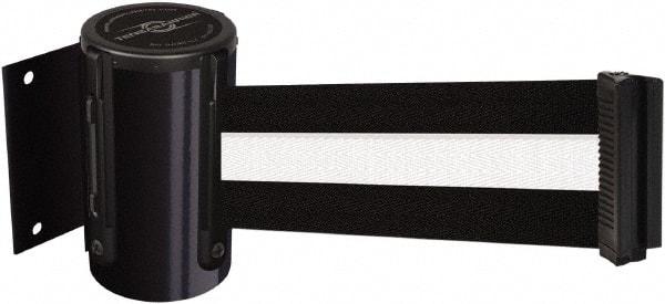 Tensator - 4" High x 2" Long x 3" Wide Barricade Tape Dispenser - Steel, Black Powdercoat Finish, Black, Use with Tensabarrier - Industrial Tool & Supply