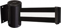 Tensator - 4" High x 2" Long x 3" Wide Barricade Tape Dispenser - Steel, Black Powdercoat Finish, Black, Use with Tensabarrier - Industrial Tool & Supply