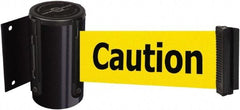 Tensator - 4" High x 2" Long x 3" Wide Barricade Tape Dispenser - Steel, Black Powdercoat Finish, Black, Use with Tensabarrier - Industrial Tool & Supply