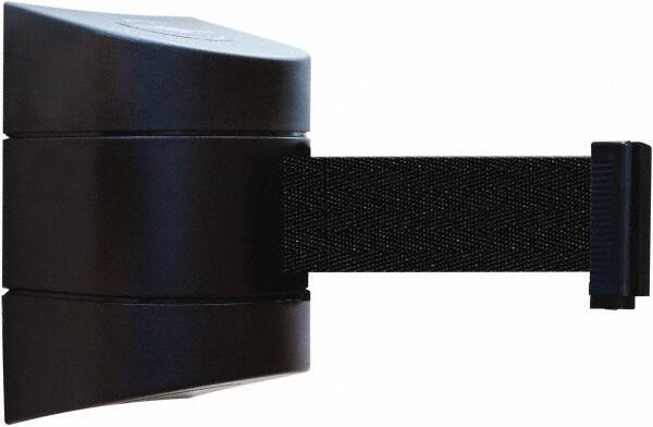 Tensator - 5" High x 3" Long x 3" Wide Barricade Tape Dispenser - Steel, Black Powdercoat Finish, Black, Use with Tensabarrier - Industrial Tool & Supply