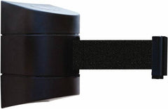 Tensator - 5" High x 3" Long x 3" Wide Barricade Tape Dispenser - Steel, Black Powdercoat Finish, Black, Use with Tensabarrier - Industrial Tool & Supply