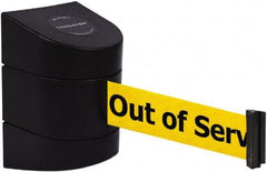 Tensator - 5" High x 3" Long x 3" Wide Barricade Tape Dispenser - Steel, Black Powdercoat Finish, Black, Use with Tensabarrier - Industrial Tool & Supply