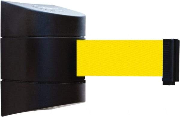 Tensator - 5" High x 3" Long x 3" Wide Barricade Tape Dispenser - Steel, Black Powdercoat Finish, Black, Use with Tensabarrier - Industrial Tool & Supply