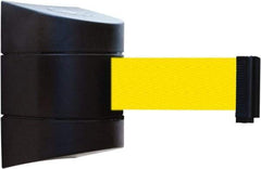 Tensator - 5" High x 3" Long x 3" Wide Barricade Tape Dispenser - Steel, Black Powdercoat Finish, Black, Use with Tensabarrier - Industrial Tool & Supply