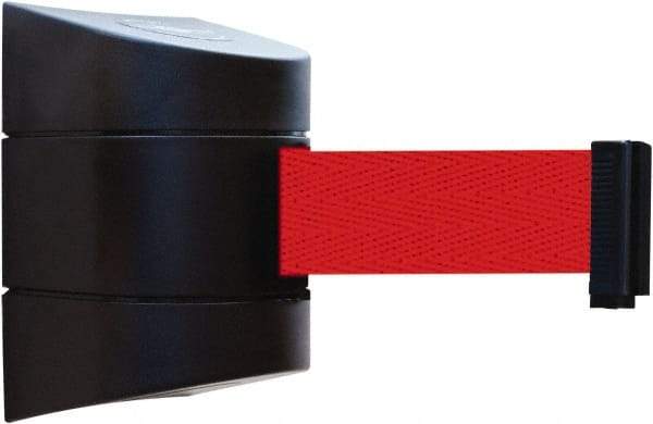 Tensator - 5" High x 3" Long x 3" Wide Barricade Tape Dispenser - Steel, Black Powdercoat Finish, Black, Use with Tensabarrier - Industrial Tool & Supply