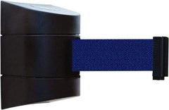 Tensator - 5" High x 3" Long x 3" Wide Barricade Tape Dispenser - Steel, Black Powdercoat Finish, Black, Use with Tensabarrier - Industrial Tool & Supply