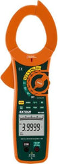 Extech - MA1500, CAT IV, Digital True RMS Auto Ranging Clamp Meter with 2" Clamp On Jaws - 750 VAC, 1000 VDC, 1500 AC/DC Amps, Measures Voltage, Capacitance, Current, Frequency, Resistance - Industrial Tool & Supply