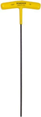 Bondhus - 1/8" Hex, T-Handle Cushion Grip, Hex Key - 9" OAL, Protanium High Torque Steel, Inch System of Measurement - Industrial Tool & Supply