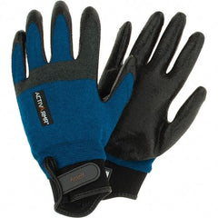 Ansell - Size XL, ANSI Cut Lvl A3, Abrasion Lvl 3, Cut Resistant Gloves - Palm Coated, Black/Blue - Industrial Tool & Supply