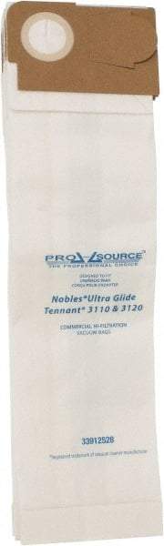 PRO-SOURCE - Meltblown Polypropylene & Paper Vacuum Bag - For Nobles Ultra Glide V-DMU-15, Tennant 3110 & 3120 - Industrial Tool & Supply