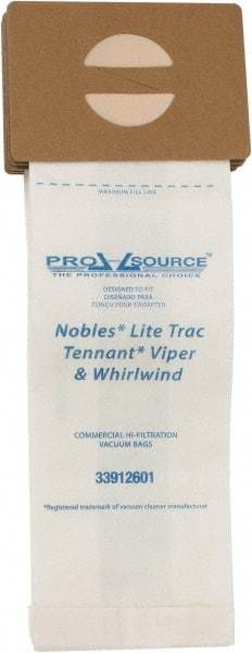 PRO-SOURCE - Meltblown Polypropylene & Paper Vacuum Bag - For Nobles Lite Trac, Tennant Viper & Whirlwind, Blue Star 16 Dual Motor Vac & V-HDU-14 - Industrial Tool & Supply