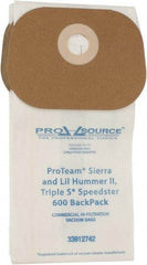 PRO-SOURCE - Meltblown Polypropylene & Paper Vacuum Bag - For ProTeam Sierra & Lil Hummer II (Open top bag), Triple S Speedster 600 Backpack - Industrial Tool & Supply