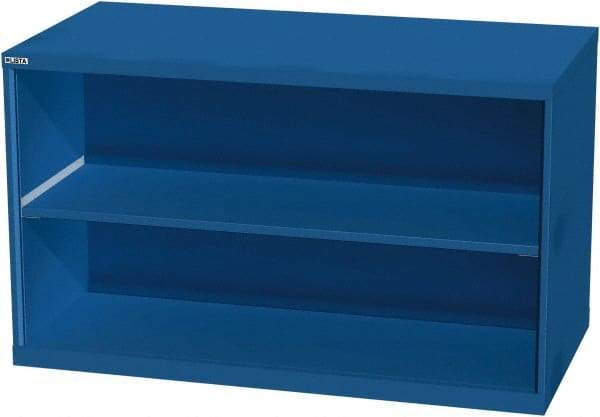 LISTA - 2 Shelf, 33-1/2" High x 56" Wide Bookcase - 28-1/2" Deep, Steel, Blue - Industrial Tool & Supply