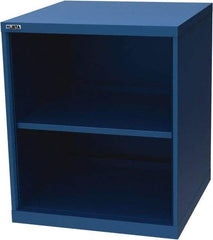 LISTA - 2 Shelf, 33-1/2" High x 28" Wide Bookcase - 28-1/2" Deep, Steel, Blue - Industrial Tool & Supply