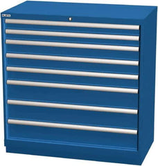 LISTA - 8 Drawer, Modular Storage Cabinet - Steel, 40-1/4" Wide x 22-1/2" Deep x 41-3/4" High, Blue - Industrial Tool & Supply