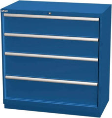 LISTA - 4 Drawer, Modular Storage Cabinet - Steel, 40-1/4" Wide x 22-1/2" Deep x 41-3/4" High, Blue - Industrial Tool & Supply