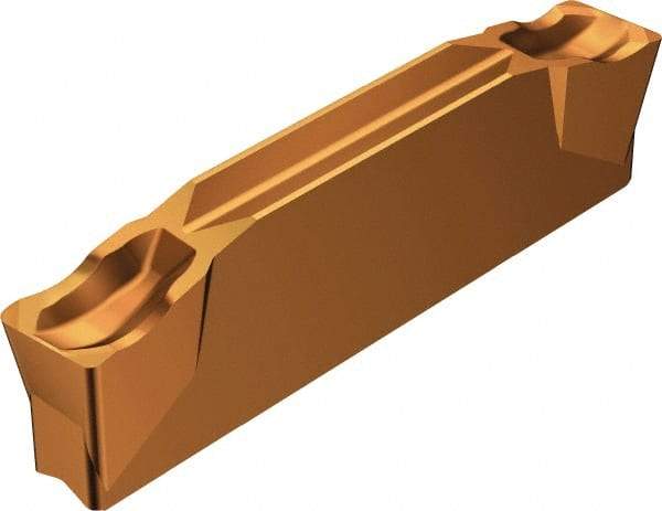 Sandvik Coromant - R123x2J CR 1125 Grade, 0.1969" Cutting Width, Carbide Cutoff Insert - 5° Right Hand Lead Angle, 0.0157" Cnr Rad, TiAlN Coated - Industrial Tool & Supply