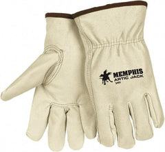 MCR Safety - Size M Cold Protection Work Gloves - For General Purpose, Uncoated, Beige, Paired - Industrial Tool & Supply
