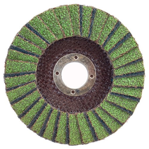 5″ × 1/4″ × 7/8″ Neon R766 Flap Disc Type 27 Flat 40 Grit - Industrial Tool & Supply
