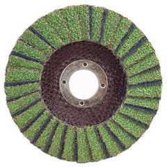 5″ × 1/4″ × 7/8″ Neon R766 Flap Disc Type 27 Flat 60 Grit - Industrial Tool & Supply