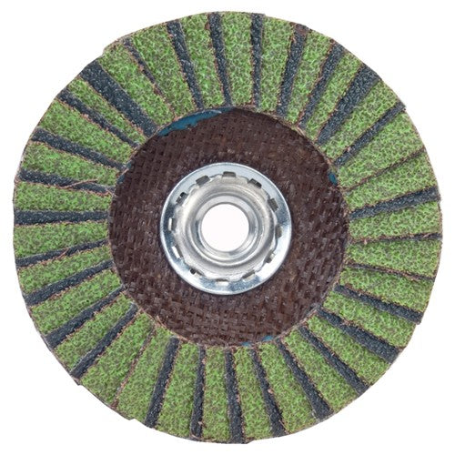‎6″ × 1/4″ × 5/8″-11 Neon R766 Flap Disc Type 27 Flat 40 Grit - Industrial Tool & Supply