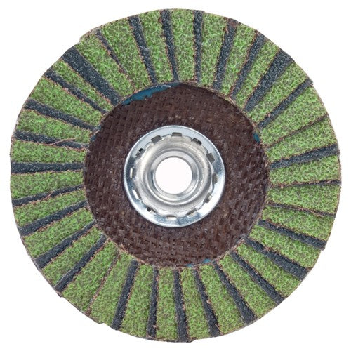 ‎6″ × 1/4″ × 5/8″-11 Neon R766 Flap Disc Type 27 Flat 80 Grit - Industrial Tool & Supply