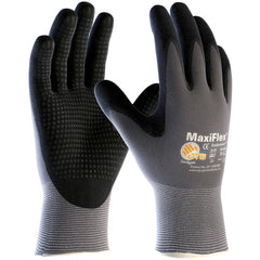 ‎34-844/XS MaxiFlex Seamless Knits - MaxiFlex Endurance - 15G Gry Nylon Shell - Black MicroFoam Nitrile Dot - Exact Industrial Supply