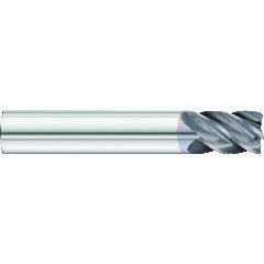 3/4 x 3/4 x 1-1/2 x 4 OAL .090 C/R 5 Flute Carbide End Mill - Round Shank-AlCrN Coated - Industrial Tool & Supply