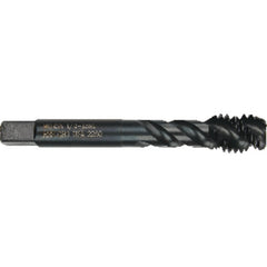 ‎#10 - 24 NC 3-Flute, H2 Semi-Bottoming Series/List # 2091 Spiral Flute Tap - Industrial Tool & Supply