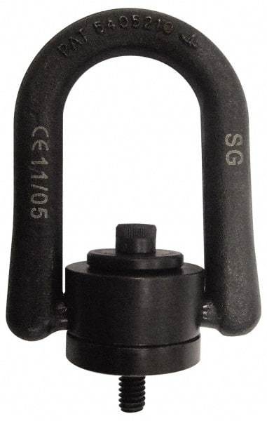 CM - 4,000 Lbs. Load Capacity, 3-1/2 Inch Wide x 5.31 Inch High x 1 Inch Opening, Extra Duty Hoist Ring - 5/8-11 Thread Size, 1 Inch Thread Length, 3/4 Inch Bail Diameter, 60 Ft./Lbs. Torque Load - Industrial Tool & Supply