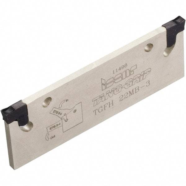Iscar - 2.5mm Blade Width, 64mm OAL, Neutral Cut, Single End Indexable Cut-Off Blade - 12mm Max Depth of Cut, TGFH Blade, Tang-Grip Series - Industrial Tool & Supply