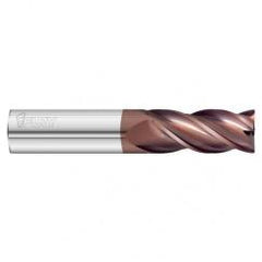 1" Dia. x 5 Overall Length 4-Flute .090 C/R Solid Carbide SE End Mill-Round Shank-Center Cut-FC20 - Industrial Tool & Supply