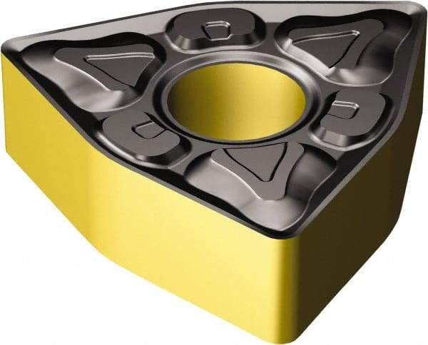 Sandvik Coromant - WNMG432 XM Grade 2220 Carbide Turning Insert - TiCN/AI2O3/TiN Finish, 80° Trigon, 1/2" Inscr Circle, 3/16" Thick, 1/32" Corner Radius - Industrial Tool & Supply