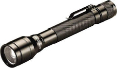 Streamlight - White LED Bulb, 250 Lumens, Industrial/Tactical Flashlight - Black Aluminum Body, 2 AA Alkaline Batteries Included - Industrial Tool & Supply