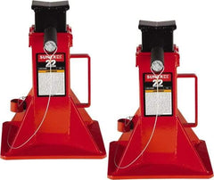 Sunex Tools - 22 Ton Load Capacity Ratcheting Jack Stand - 11-13/16 to 19-3/4" High, 10" Base Width, 2-5/16" Saddle Length x 3-1/2" Saddle Width - Industrial Tool & Supply