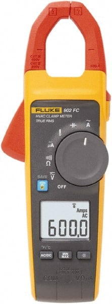 Fluke - 902 FC, CAT IV, CAT III, Digital True RMS HVAC Clamp Meter with 1.1811" Clamp On Jaws - Industrial Tool & Supply