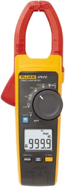Fluke - 376 FC, CAT IV, CAT III, Digital True RMS Clamp Meter with 1.3386" Clamp On Jaws - Industrial Tool & Supply