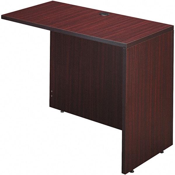 ALERA - Woodgrain Laminate Return/Bridge Shell Desk - 42" Wide x 23-5/8" Deep x 29-5/8" High, Mahogany - Industrial Tool & Supply