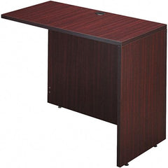 ALERA - Woodgrain Laminate Return/Bridge Shell Desk - 42" Wide x 23-5/8" Deep x 29-5/8" High, Mahogany - Industrial Tool & Supply