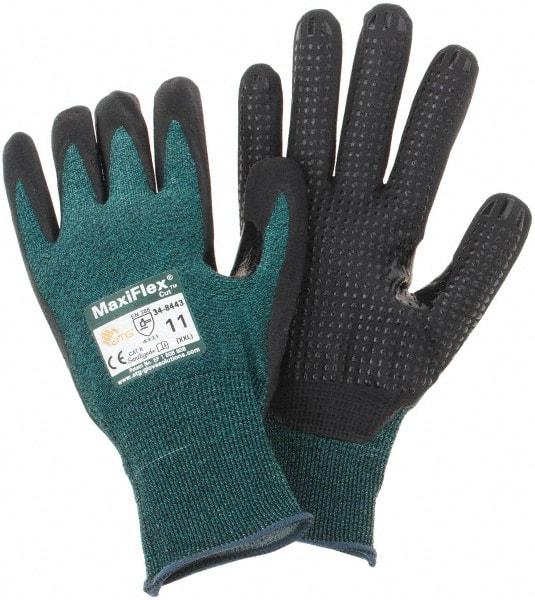 PIP - Size 2XL, ANSI Cut Lvl A2, Cut Resistant Gloves - Palm & Fingers Coated, Green/Black - Industrial Tool & Supply