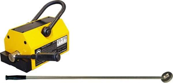 Mag-Mate - 2,500 Lb Load Capacity, Magnetic Lifter - 8-7/8" High x 7-1/8" Wide, 5" Head/Holder Diam, 2 Poles, For Use with Flat & Round Ferrous Metal - Industrial Tool & Supply