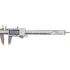 Mitutoyo - 0 to 6" Range 0.01mm Resolution, Electronic Caliper - Steel with 40mm Carbide-Tipped Jaws, 0.001" Accuracy - Industrial Tool & Supply