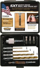Montana - 10 Piece, Quick Draw Drill & Drive Set - 0.05 to 1/4" Hex, 1/4" Drive - Industrial Tool & Supply