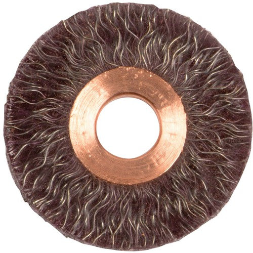 2″ Polyflex Encapsulated Small Diameter Crimped Wire Wheel, .014″ Steel Fill, 1/2″ Arbor Hole - Industrial Tool & Supply