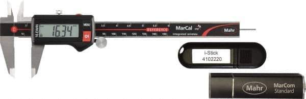 Mahr Federal - 0 to 150mm Range, 0.01mm Resolution, IP67 Electronic Caliper - Stainless Steel with 40mm Jaws, SPC Output - Industrial Tool & Supply