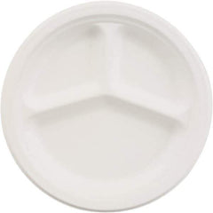 Chinet - Chinet 10-1/4" 3 Compartment Paper Plate - White - Industrial Tool & Supply