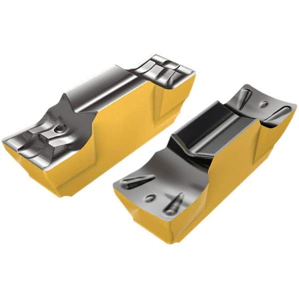 Iscar - 2002GEMI Grade IC808, 2mm Cutting Width Carbide Grooving Insert - 0.8mm Max Depth of Cut, 0.2mm Corner Radius, TiAlN/AlTiN/TiN Finish - Industrial Tool & Supply