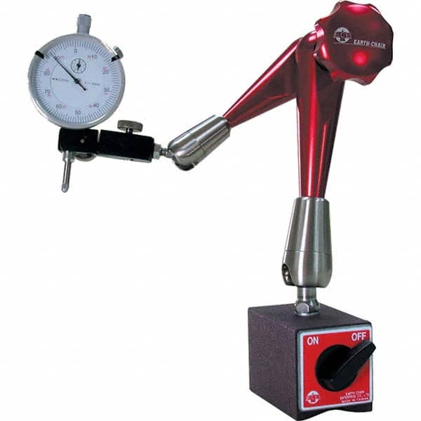 Techniks - Magnetic Indicator Bases Base Length (Inch): 3-1/8 Base Width (Inch): 2 - Industrial Tool & Supply