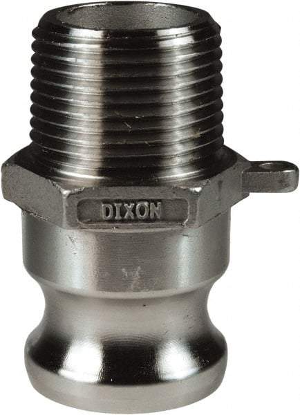 Dixon Valve & Coupling - 6" Stainless Steel Cam & Groove Suction & Discharge Hose Male Adapter Male NPT Thread - Part F, 6" Thread, 75 Max psi - Industrial Tool & Supply
